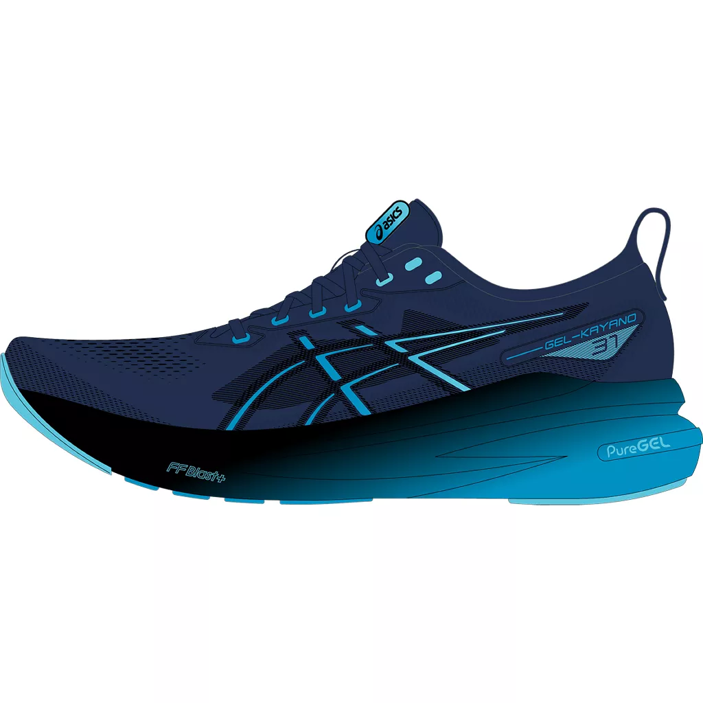 ASICS Men's Gel-Kayano 31 401 BlueExpanse/DigitalAqua